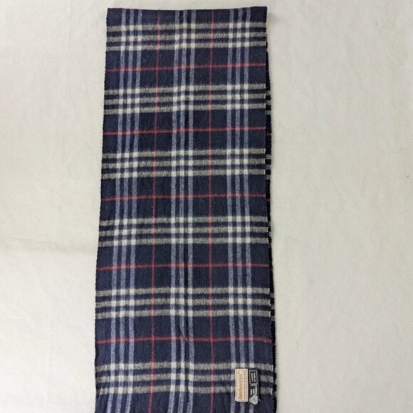 Burberry Designer wool Scarf Blue – Unisex – Used – Elegant Cold Weather Wrap. - Picture 5 of 8